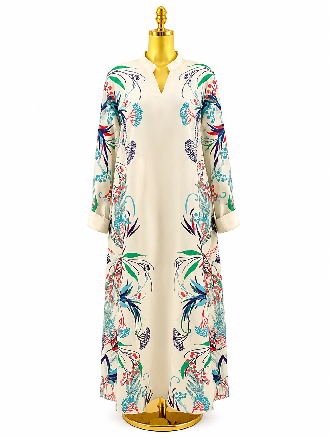 Turkish flower design abaya ANH-1344TK